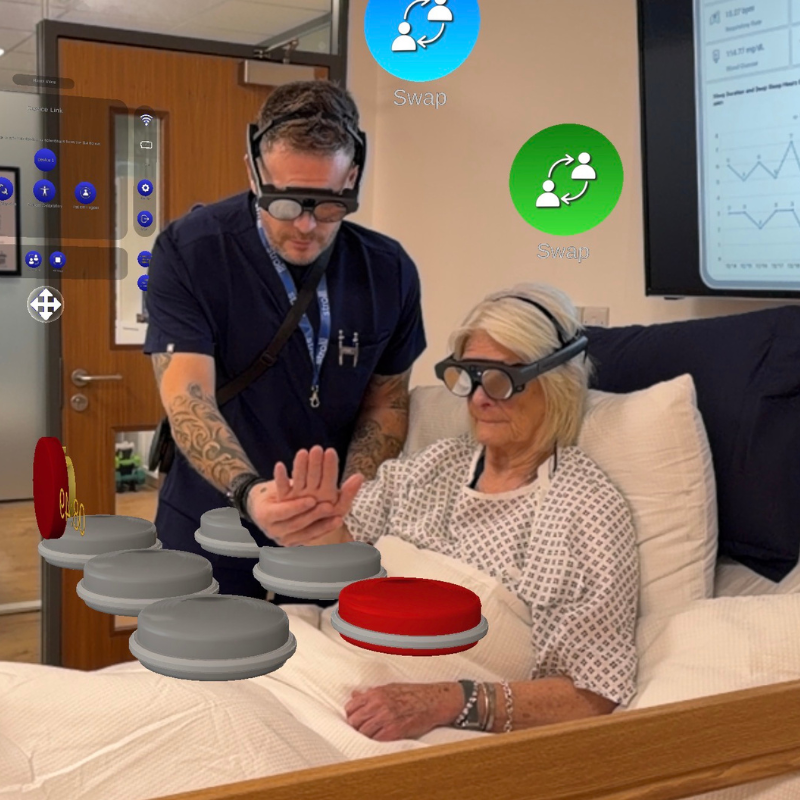 Strolll_4 Med Strollls AR-glasögon projiceras övningar, visuella ledtrådar och spelbaserade uppgifter direkt i rehabiliteringspersonens synfält.